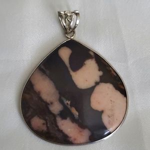 .925 Sterling Silver Natural Gem Stone Pendant